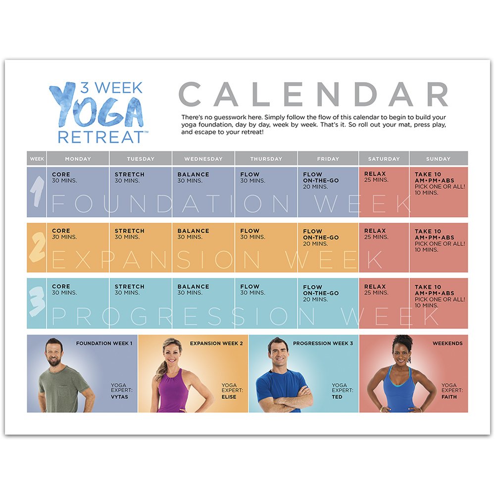 Beachbody 3 week yoga retreat calendar